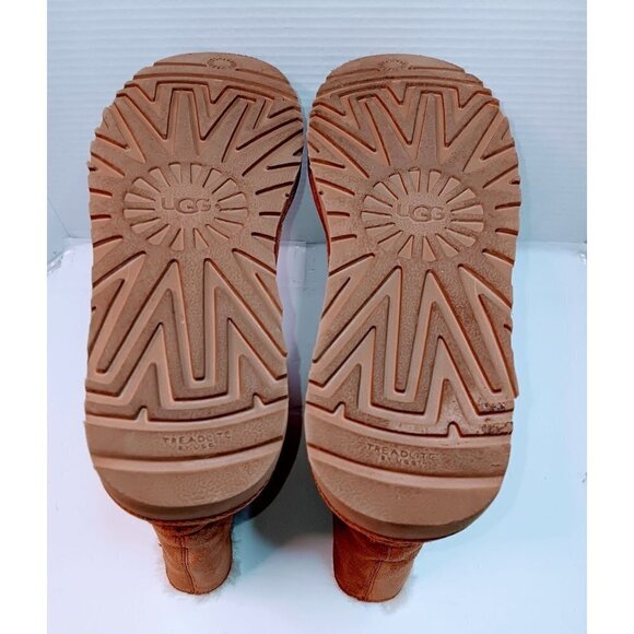 UGG Women's Chestnut Florence Zipper Suede Boots - Picture 4 of 7